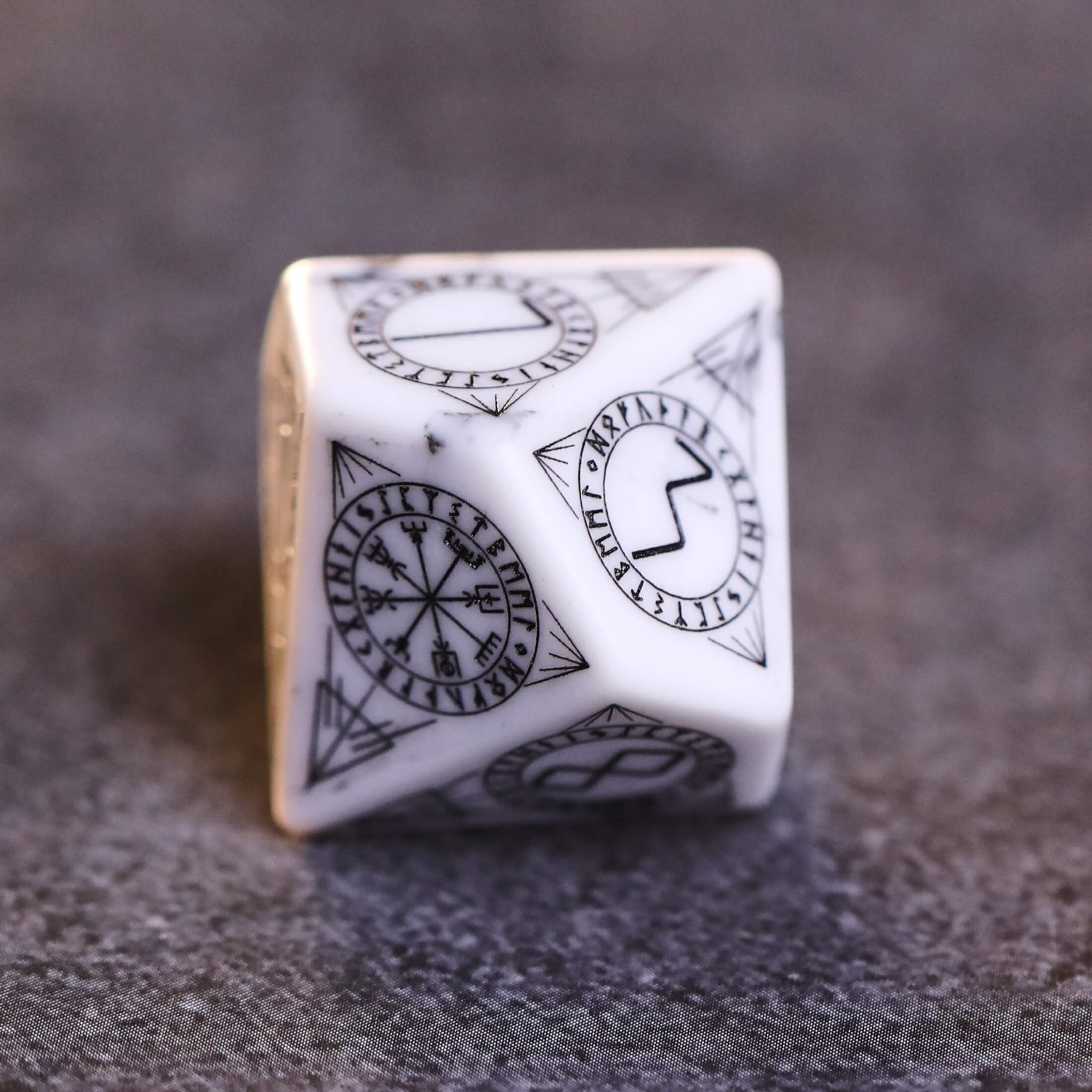 White Turquoise Gem Dice Set for Dungeons and Dragons
